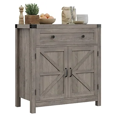 30″ Coffee Bar Cabinet, Grey